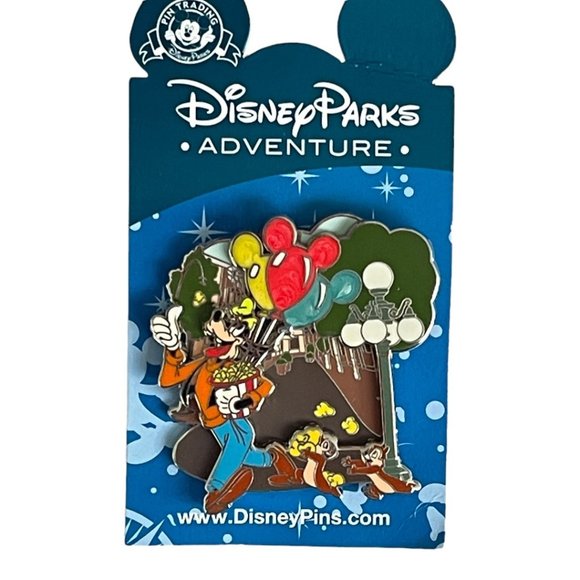 Disney Parks Adventure Goofy Chip and Dale Main Street USA Pin - Picture 1 of 2
